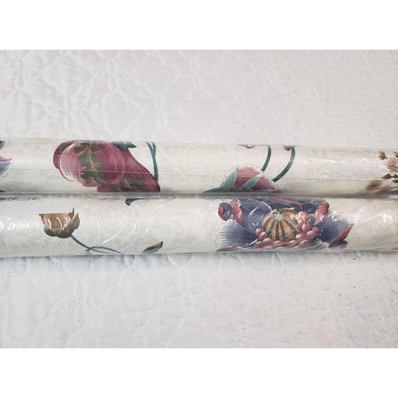 JL) VTG Milbrook Wallcovering Double Roll Vinyl Wallpaper VR2043 Run# 5 Lot of 2 - Picture 7 of 7